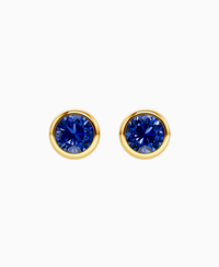 Royal Blue Lab Sapphire / Round / 1ct