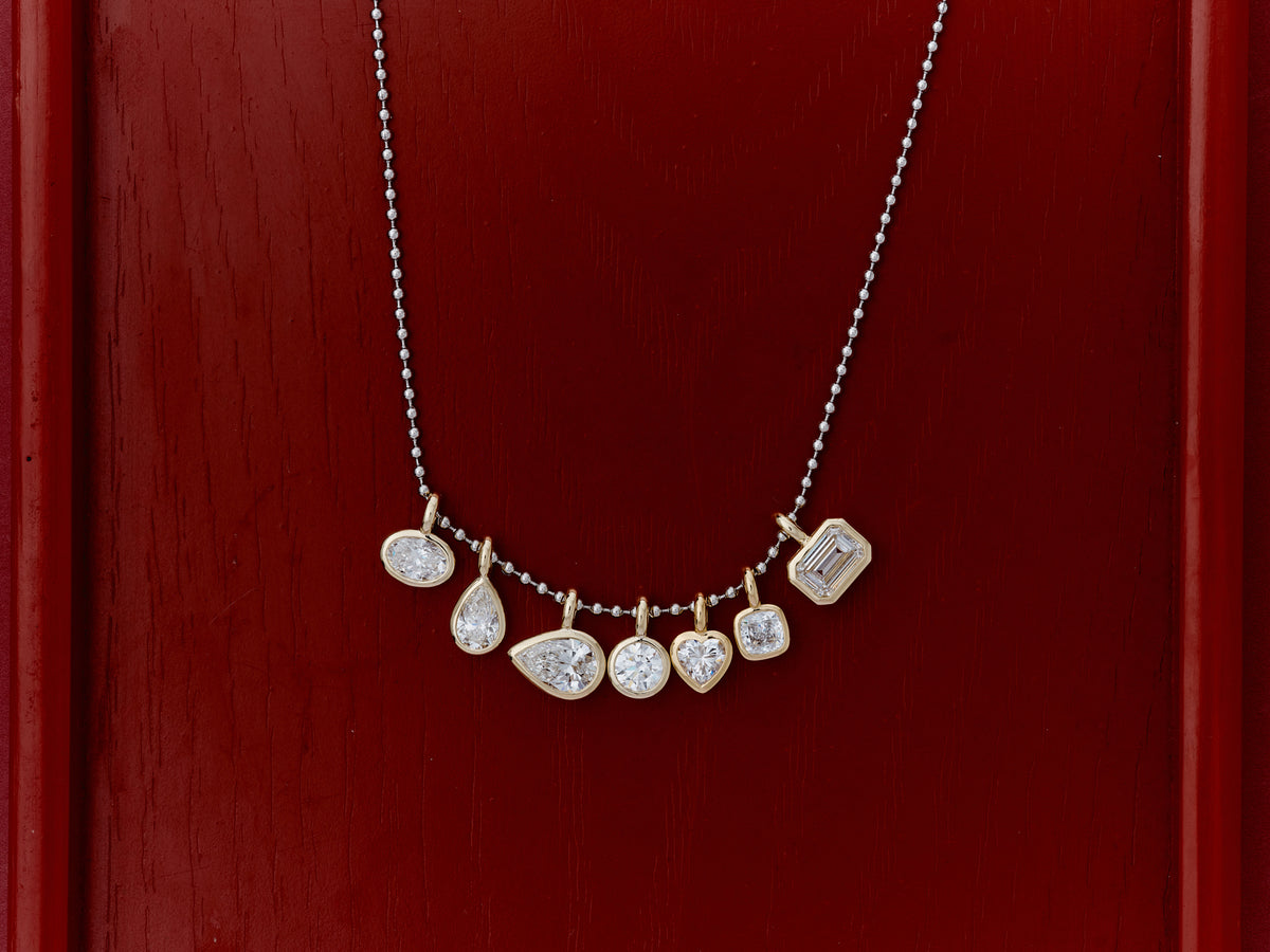 Bezel Necklace Pendant - 14K Yellow Gold