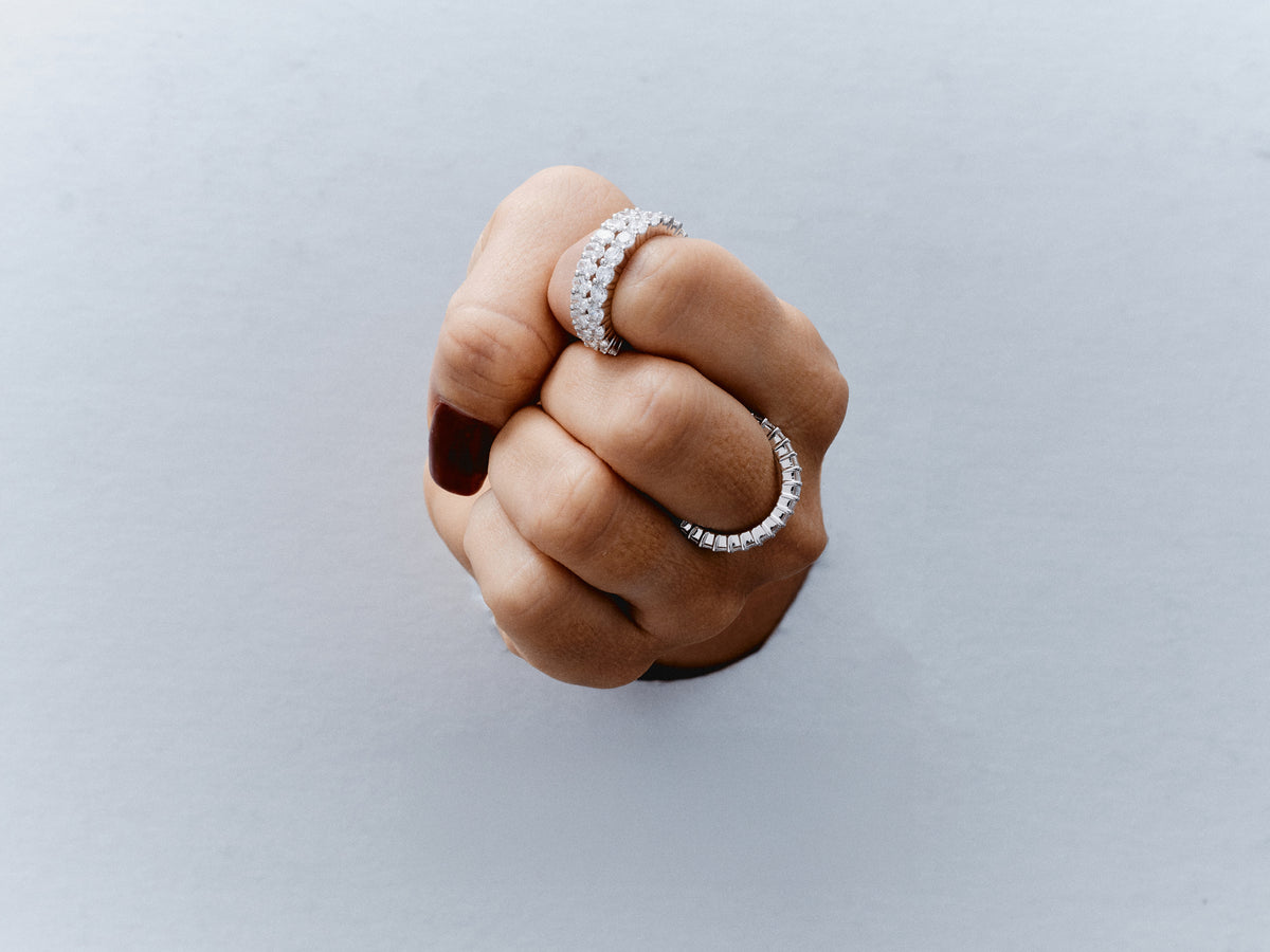 Prong Eternity Ring - 14K Yellow Gold