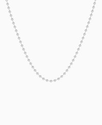 Ball Chain Necklace - 9K White Gold