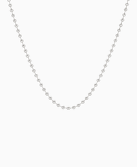 Ball Chain Necklace - 14K White Gold