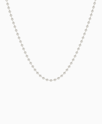 Ball Chain Necklace - 18K White Gold