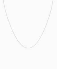 Cable Chain Necklace - 9K White Gold