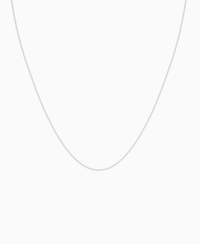 Cable Chain Necklace - 18K White Gold