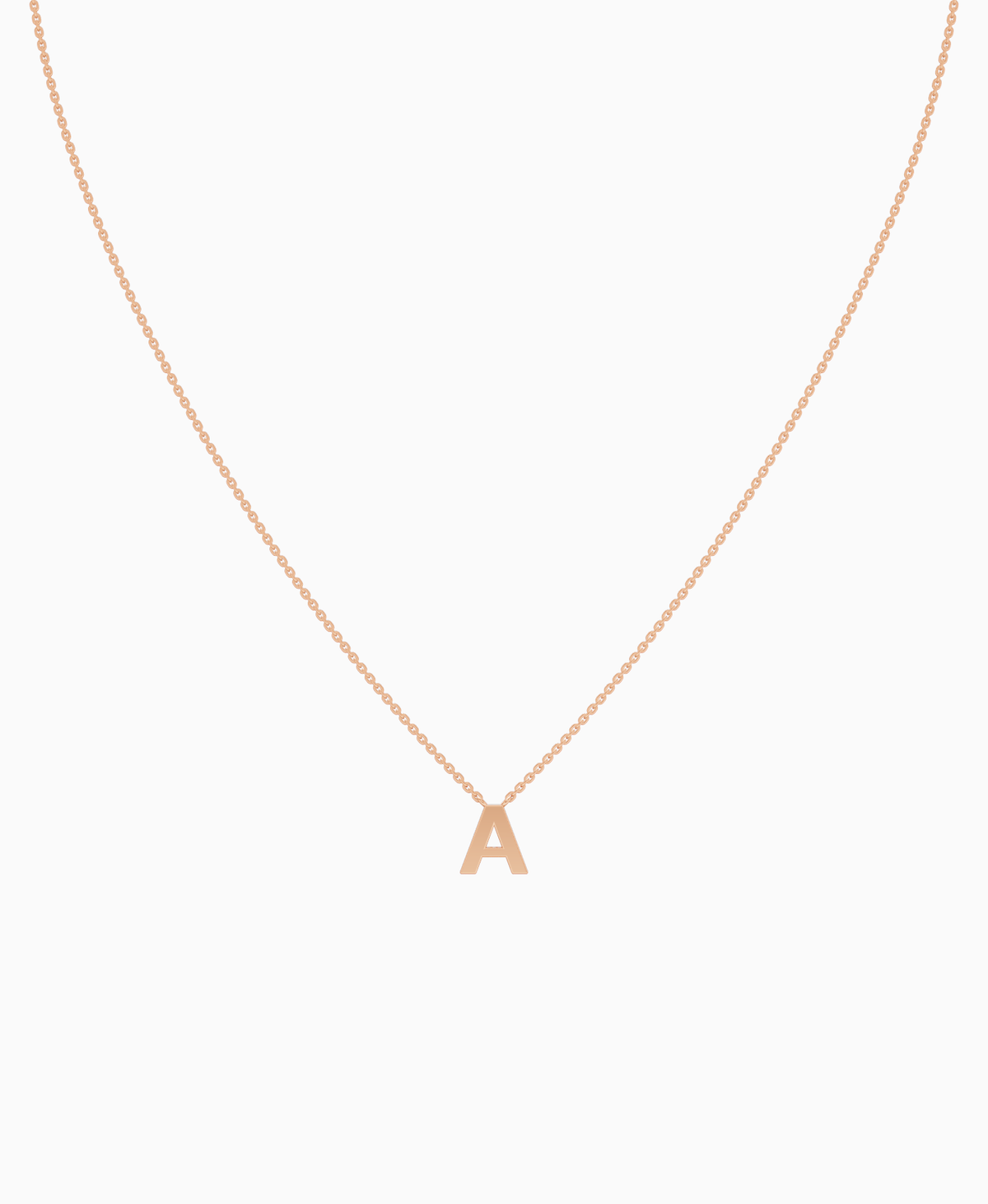 Letter Necklace - 9K Rose Gold