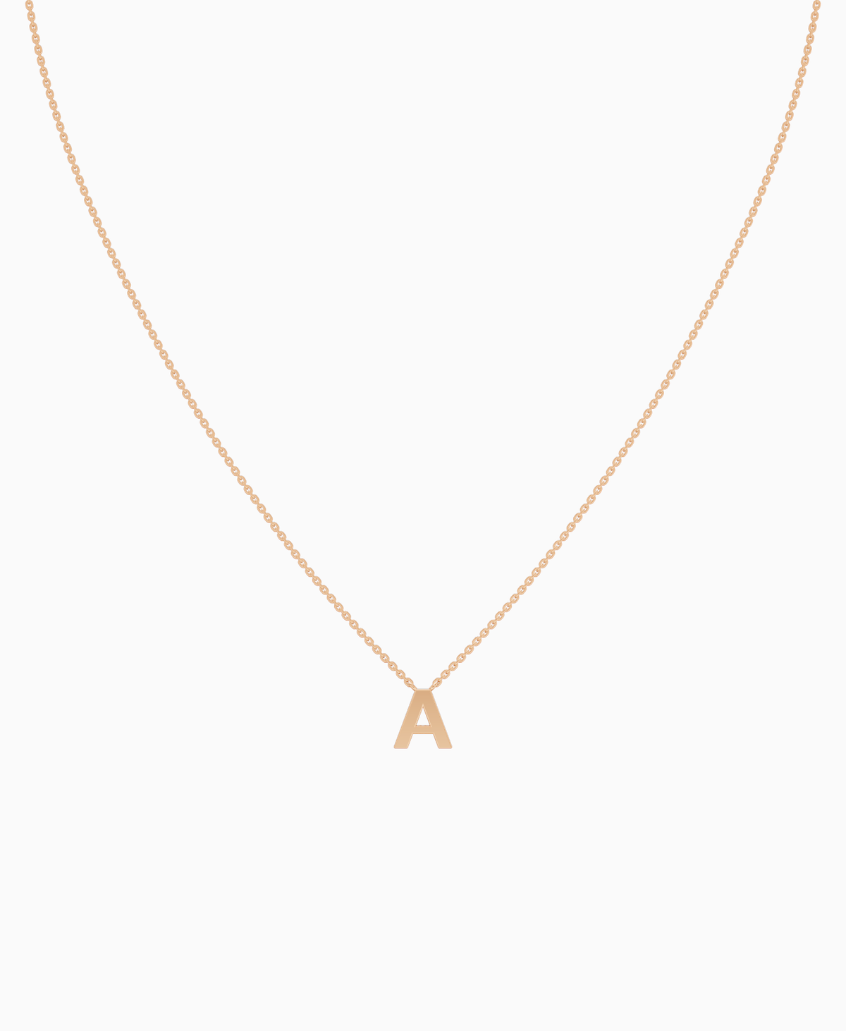Letter Necklace - 14K Rose Gold