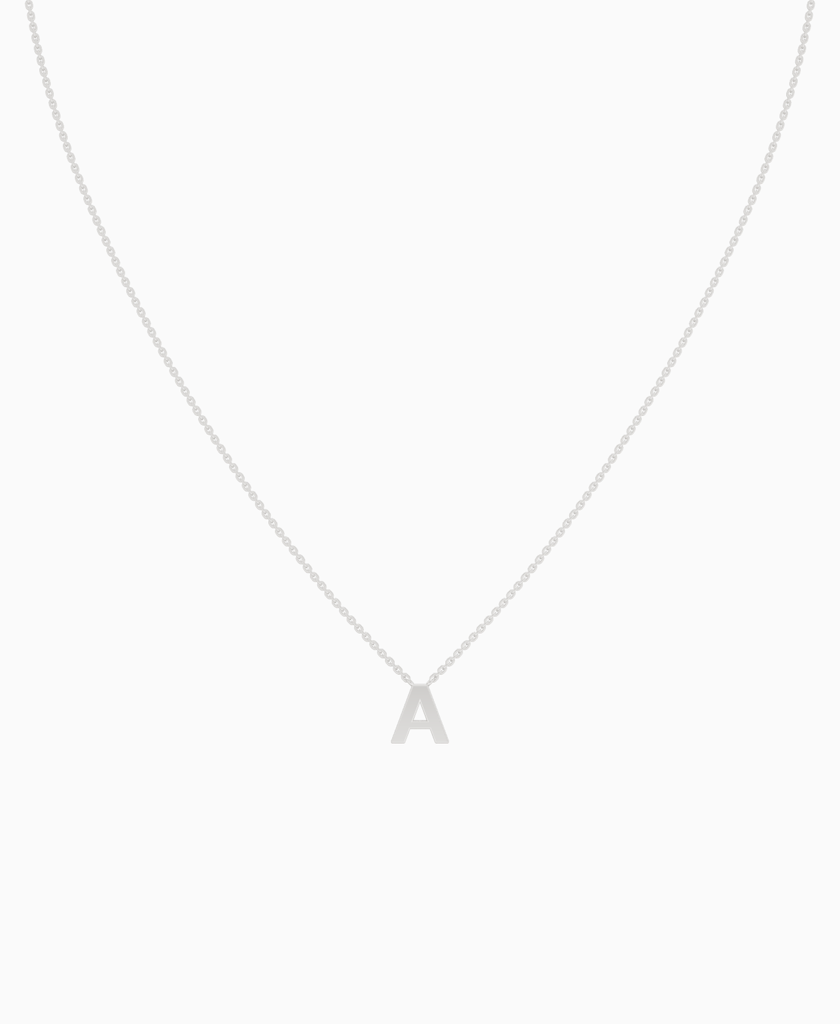 Letter Necklace - 14K White Gold