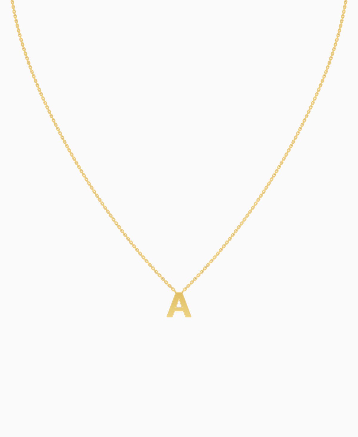 Letter Necklace - 14K Yellow Gold