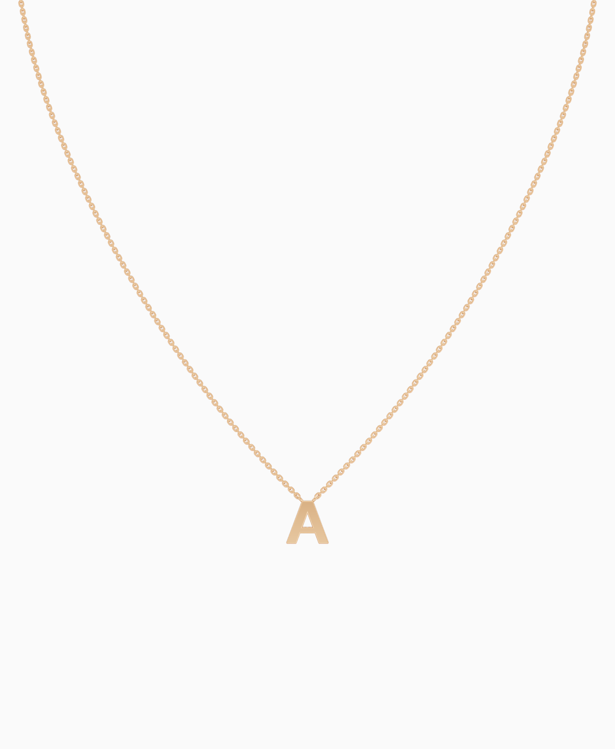 Letter Necklace - 18K Rose Gold