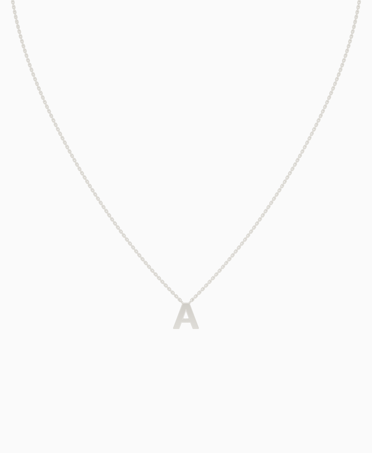 Letter Necklace - 18K White Gold