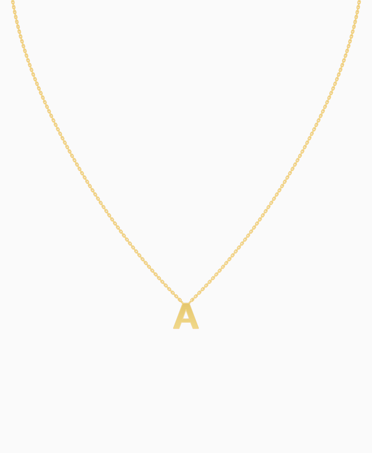 Letter Necklace - 18K Yellow Gold