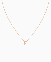 Letter Necklace - 9K Rose Gold