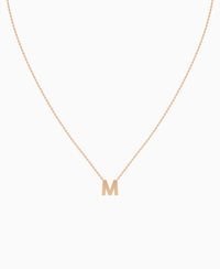 Letter Necklace - 14K Rose Gold