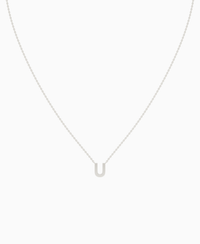 Letter Necklace - 18K White Gold