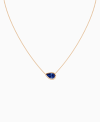 Bezel Solitaire Necklace - 18K Rose Gold