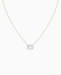 Georgian Solitaire Necklace - 14K Rose Gold