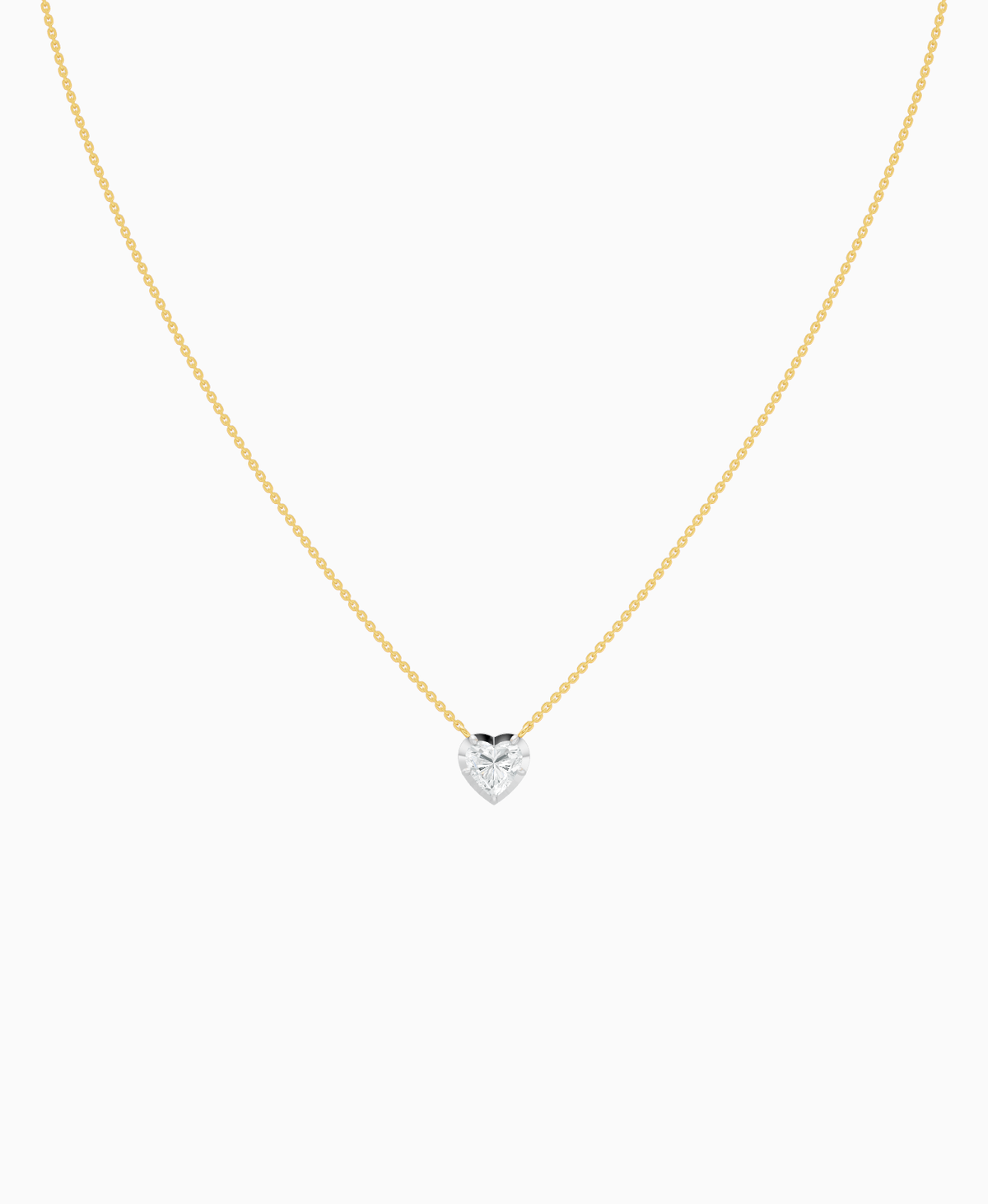 Georgian Solitaire Necklace - 14K Yellow Gold
