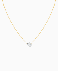 Georgian Solitaire Necklace - 14K Yellow Gold
