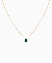 Georgian Solitaire Necklace - 18K Rose Gold