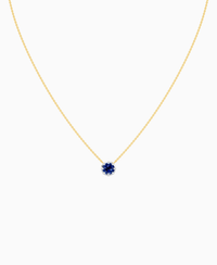 Royal Blue Lab Sapphire / Round / 1ct