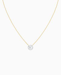 Georgian Solitaire Necklace - 9K Yellow Gold