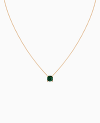 Prong Solitaire Necklace - 18K Rose Gold