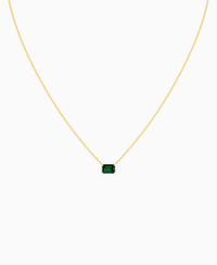 Prong Solitaire Necklace - 18K Yellow Gold