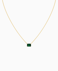 Prong Solitaire Necklace - 9K Yellow Gold
