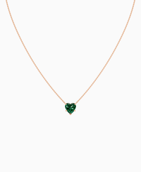 Prong Solitaire Necklace - 9K Rose Gold