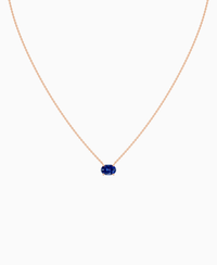 Royal Blue Lab Sapphire / Oval (EW) / 1ct