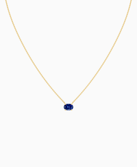 Royal Blue Lab Sapphire / Oval (EW) / 1ct