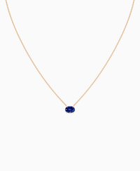 Royal Blue Lab Sapphire / Oval (EW) / 1ct