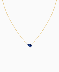Royal Blue Lab Sapphire / Pear (EW) / 1ct