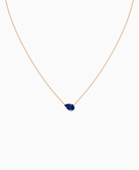 Prong Solitaire Necklace - 14K Rose Gold
