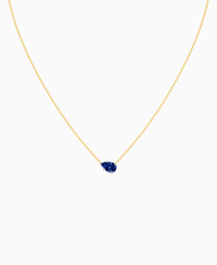 Royal Blue Lab Sapphire / Pear (EW) / 1ct