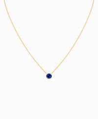 Royal Blue Lab Sapphire / Round / 1ct