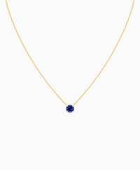 Royal Blue Lab Sapphire / Round / 1ct