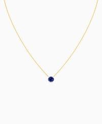 Royal Blue Lab Sapphire / Round / 1ct