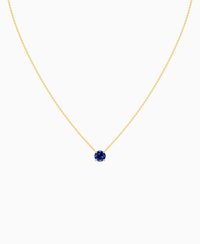 Royal Blue Lab Sapphire / Round / 1ct