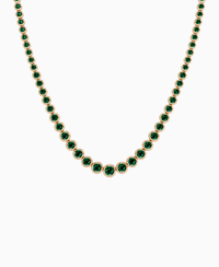 Bezel Graduated Tennis Necklace - 18K Rose Gold
