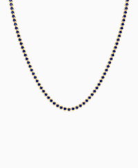 Bezel Tennis Necklace - 9K Yellow Gold
