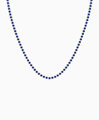Bezel Tennis Necklace - 14K White Gold