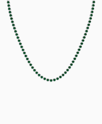 Bezel Tennis Necklace - 9K White Gold