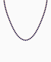 Bezel Tennis Necklace - 14K Rose Gold
