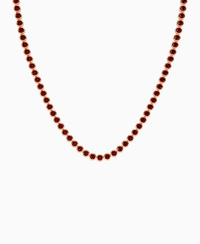 Bezel Tennis Necklace - 9K Rose Gold