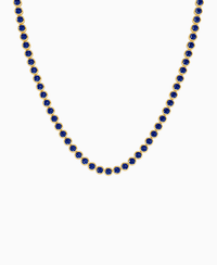 Bezel Tennis Necklace - 14K Yellow Gold