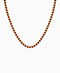 Bezel Tennis Necklace - 18K Yellow Gold