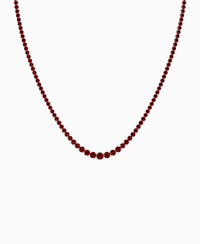 Prong Graduated Tennis Necklace - 14K White Gold