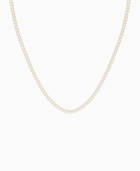 Prong Tennis Necklace - 9K Yellow Gold