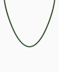 Prong Tennis Necklace - 14K Rose Gold